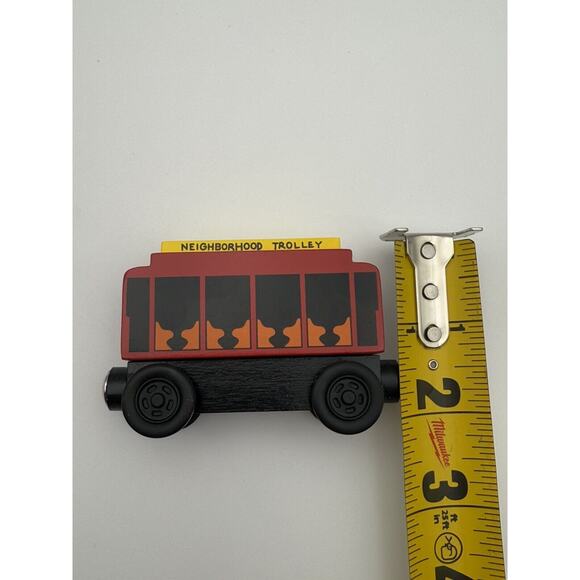 2004 McFeely Roger's Foundation Mr Rogers Neighborhood Trolley Wooden Train Car - Picture 13 of 13